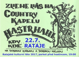 Ratajské kulturní léto - vystoupení kapely Hastrmani