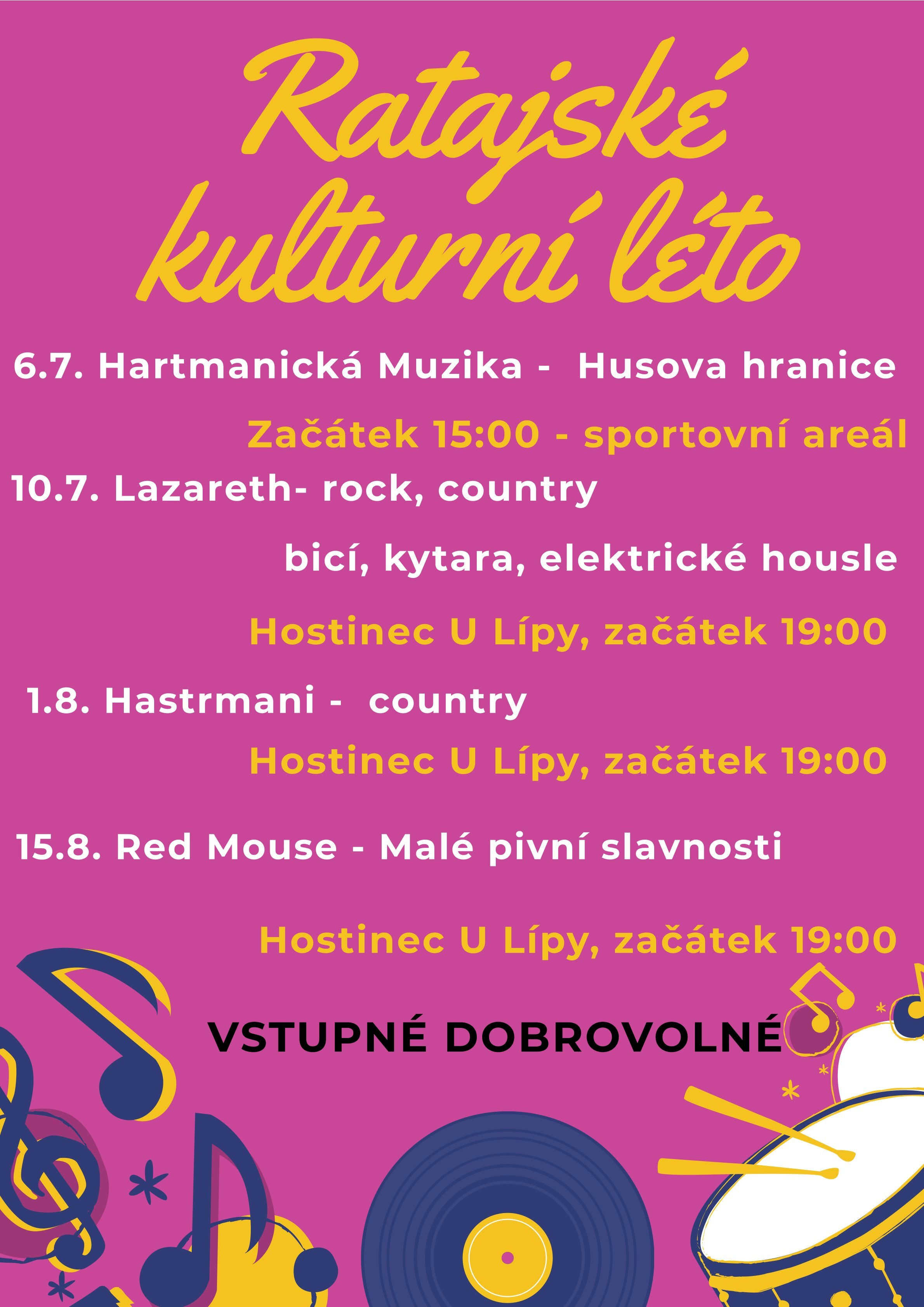 Program Ratajského kulturního léta